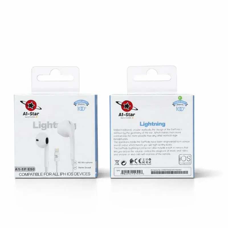 A1 star E50 TC IPhone Direct Support Gaming Earphone | 100Days Warranty