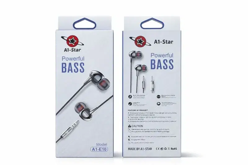 A1 star E10 Counter Warranty Earphone