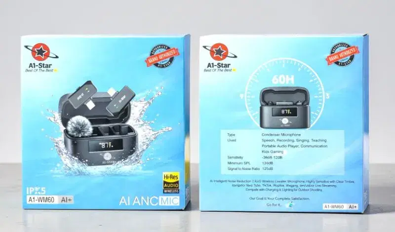 A1 star WM60 Wireless Microphone Best Sound Quality | 6month Warranty
