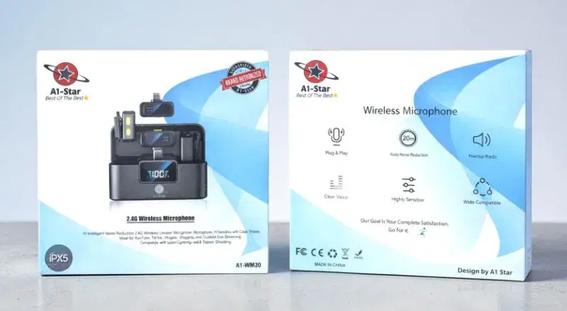 A1 star Magic Wireless Microphone Best Sound Quality| 6month Warranty