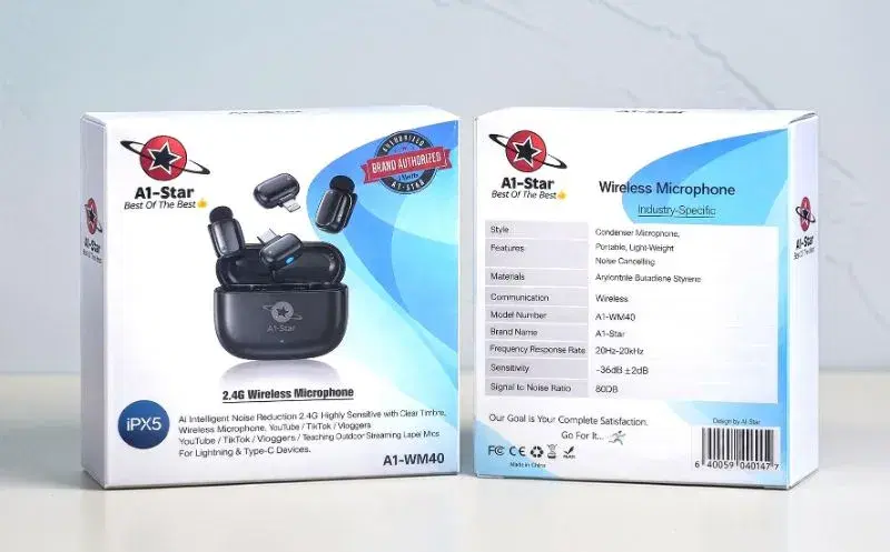 A1 star WM40 Wireless Microphone Best Sound Quality | 6month Warranty