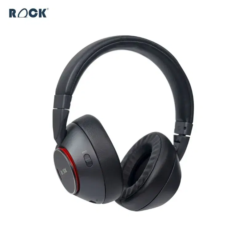 Rock Vibe Wireless Headphone With Mic l Active Noise Cancelling Black Headphones | Bluetooth 5.3 l 50hrs Good Battery Life
