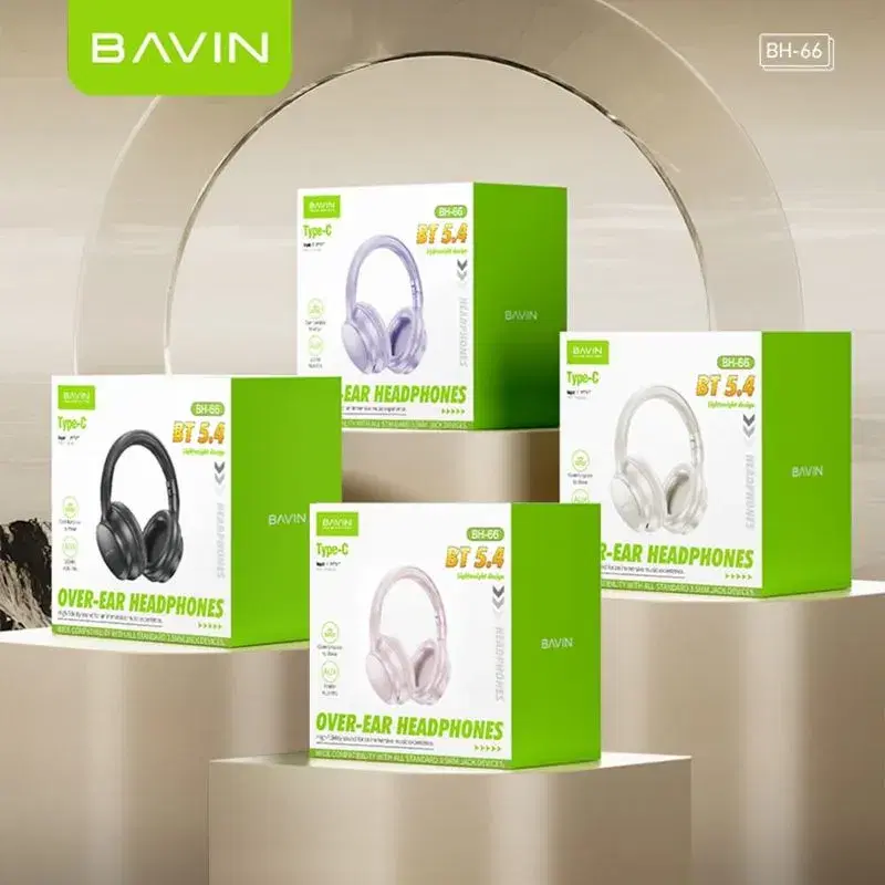 BAVIN BH-66 Wireless Over-Ear Headphones.