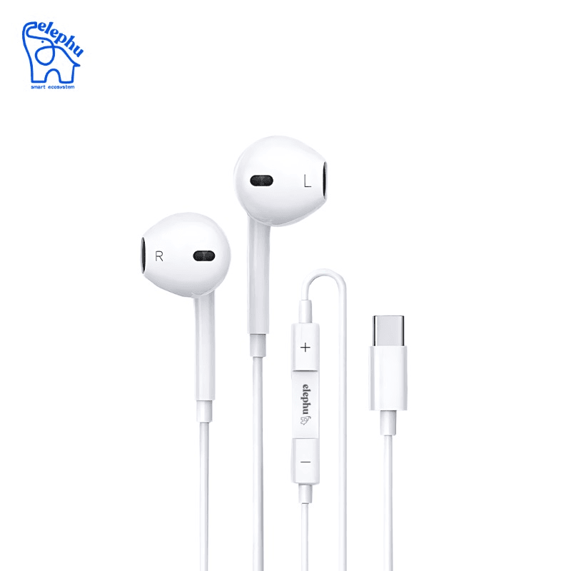 Elephu TuneZ 1010 Earphones| Type C| 3 button controller with MIC| Hi-Res audio| Deep Bass| Stereo sound