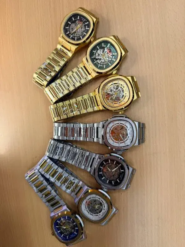 Automatic Luxury Creative Rhinestone Dial Luminous Stainless Steel Watch for Men