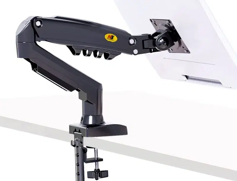 NB-F80 Monitor Mount Adjustable Gas Spring Desk Arm Bracket for 17–32 Inch Monitor | Full Motion Desk Stand Heavy Duty VESA Mount
