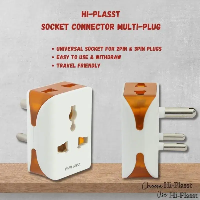 3-Way Heavy Duty Multi-Plug – Universal Socket Adapter with 3-Pin Earth Support, Multiplug, Multisocket