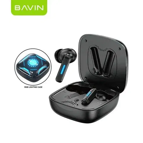 BAVIN BA96 TWS Wireless RGB Bluetooth Earbuds w/ Noise Cancellation & Smart Touch | AI Smart QR Code