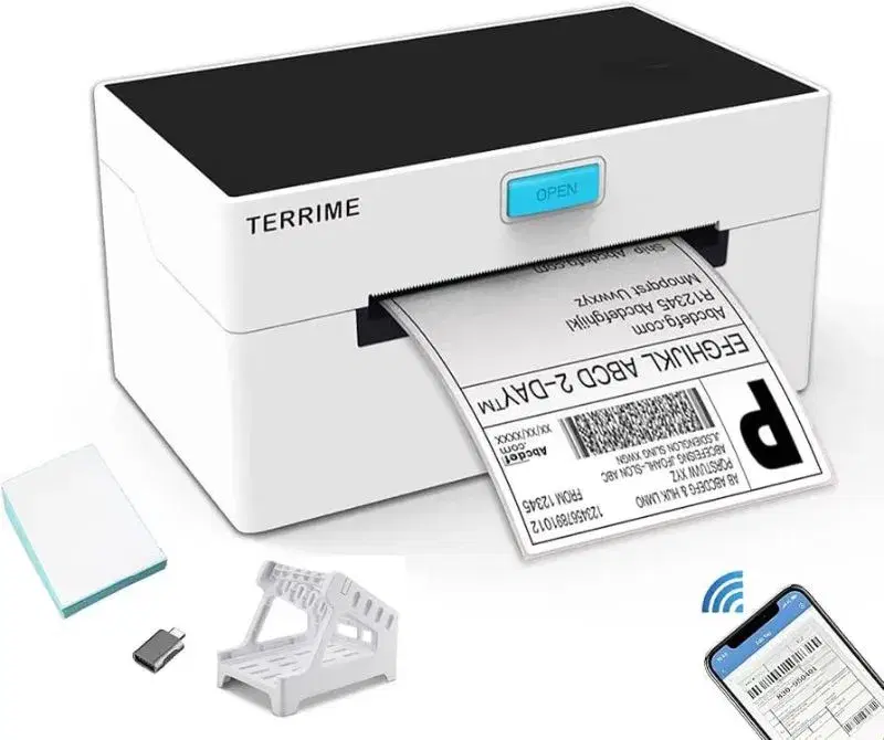 Bluetooth Thermal Shipping Label Printer, Wireless Thermal Printer for 4"x6" Shipping Label Barcode, Compatible with Android & iPhone/Windows/Mac OS,