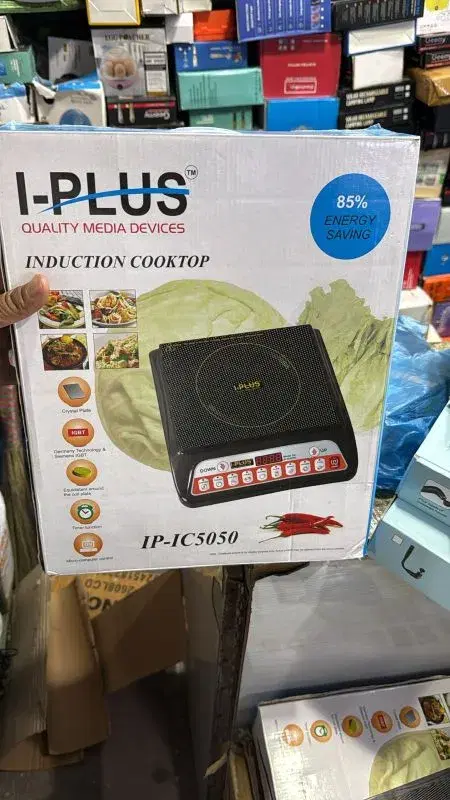 I-PLUS IP-IC5050 Induction Cooktop - 85 Percent Energy Saving - Crystal Plate with Timer Function Indian Brand