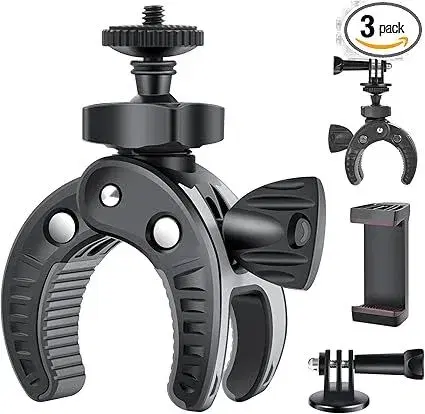 Camera Mount Clamp, Umbrella Clamp Motorcycle Camera Pole Mount Desk Holder Accessories
