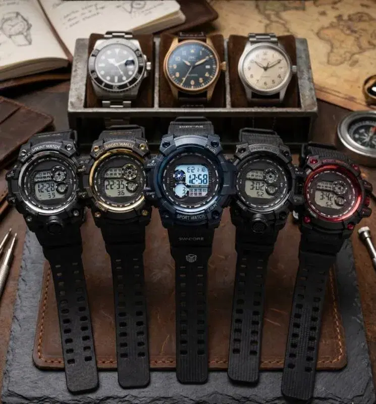 Multifunctional Rugged Digital Sports Watch With Time,Alarm,Stopwatch Function Best For Jents