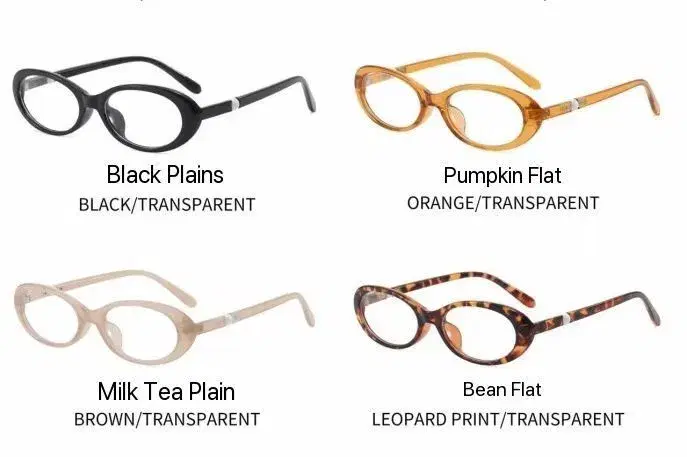 Oval Frame Clear Lens Glasses for Women Men Classic Vintage - Unisex