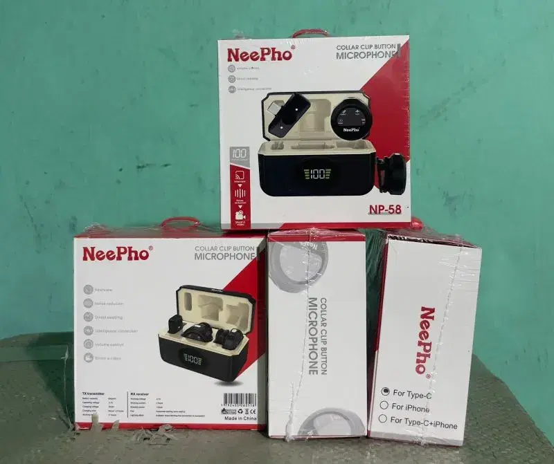 Neepho NP-58 Magnetic Wireless Microphone | Collar Clip Mini Mic | Noise Reduction | For YouTube, TikTok, Interviews & Vlogging