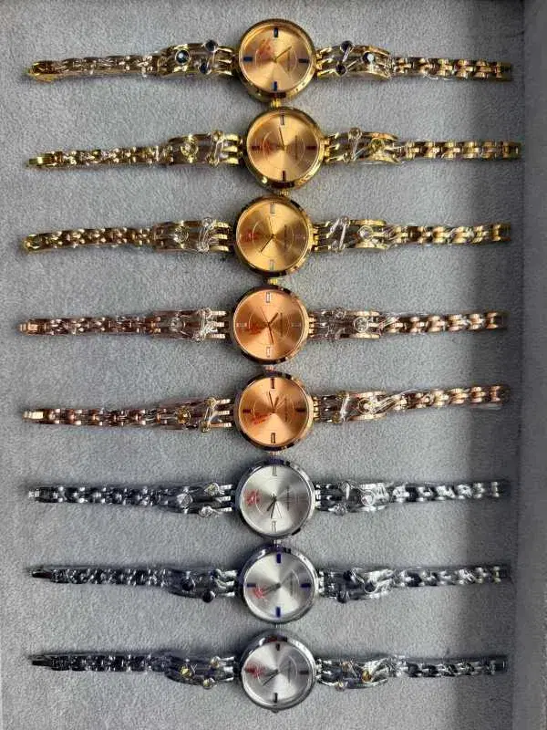 women's bracelet watches featuring cricle-shaped dials in different colors