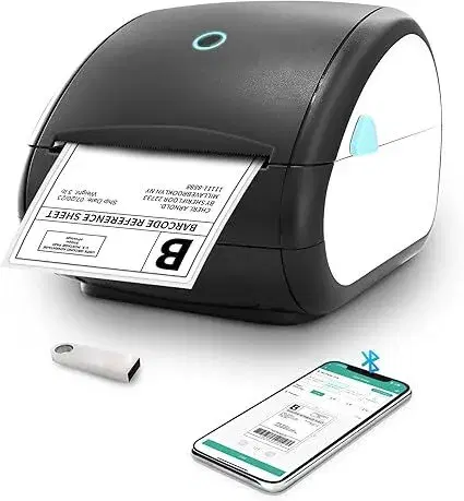 Shipping Label Printer Bluetooth - Thermal Shipping Label Printer 4x6