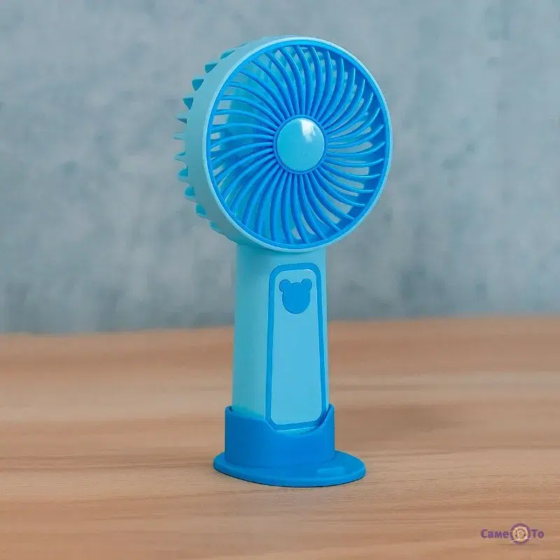 Mini Rechargeable Handheld Fan with Desktop Base | Portable USB Pocket Fan for Summer
