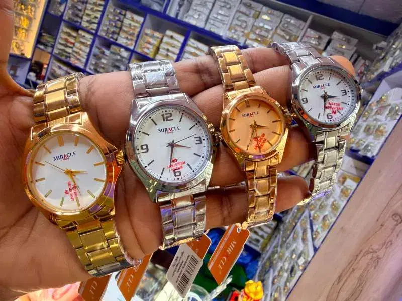 Miracle brand stainless steel quartz watches featuring waterproof