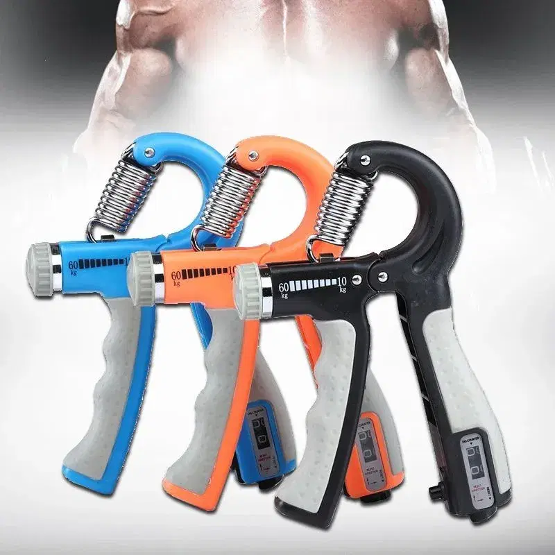 Hand Grip Strength Trainer with Counter, Adjustable Resistance 5 to 60 kg, Non-Slip Gripper