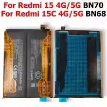 Battery For Xiaomi Redmi 15 15C 4G 5G BN68 BN70 Cellphone Built-in Li-lon Batteria Mobile Phone Parts