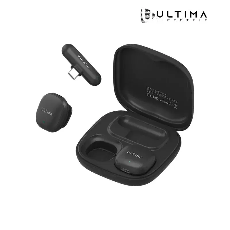 Ultima Clear Mic Ai Noise Reduction With Type-C Compatible Microphone And 750mAh Charging Case.
