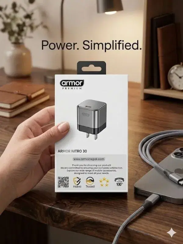 Mobile Adapter 30 Watt With Powerful Charging Capability With Type C to C Port