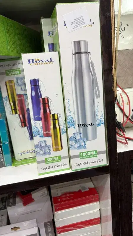 Royal Crown branded 500ml single-wall stainless steel water bottle