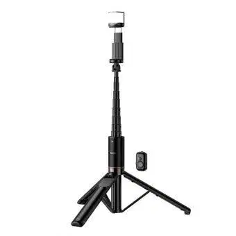 Hoco Wireless Selfie Stick for Streaming, Black with fill light