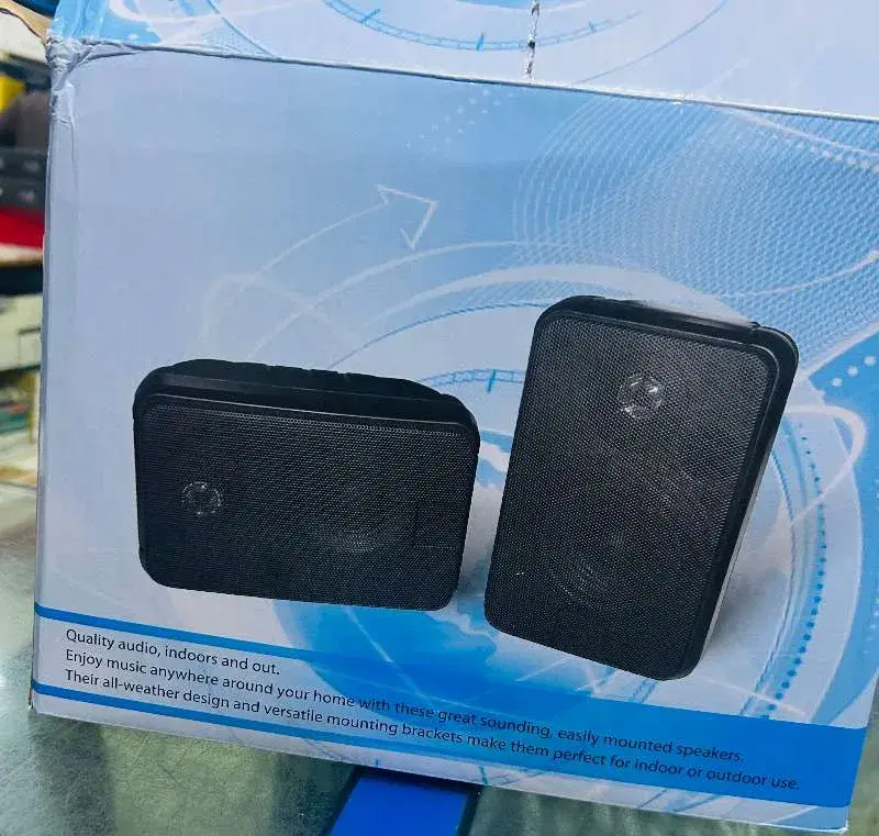 All-Weather Indoor/Outdoor Speakers with Versatile Mounting Brackets