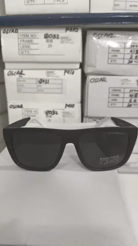 Full Matte Black Polarized Trendy Casual Square Sunglasses For Unisex