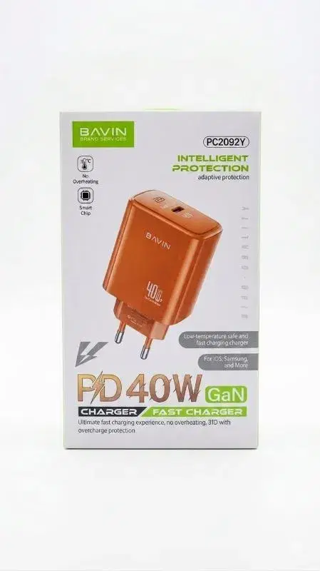 Bavin PD 40W Gan charger Fast charging PC2092Y Type C to Lightning