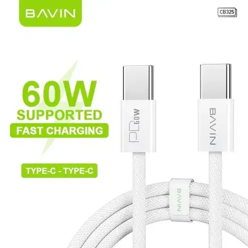 BAVIN U-CB325-60W Fast Charging Compatible For Type C to Type C