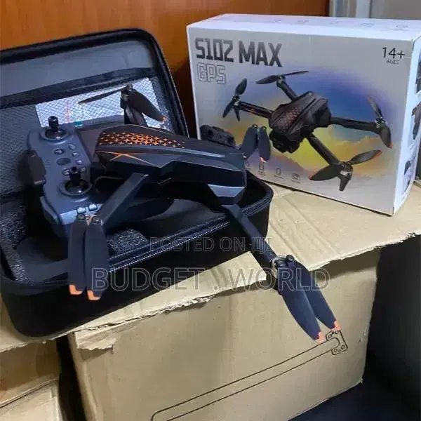 S102MAX GPS Drone features a screen-equipped remote control for real-time viewing.