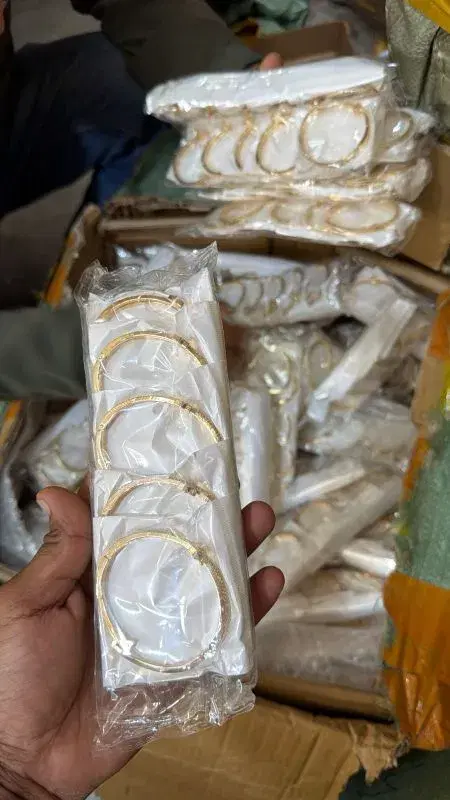 gold-plated or stainless steel bangles
