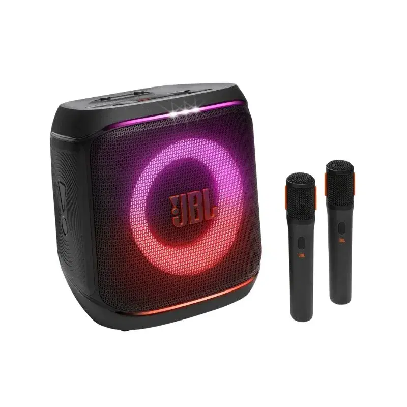 JBL PartyBox Encore 2 ompact portable party speaker built for karaoke, powerful bass, and dynamic party lighting