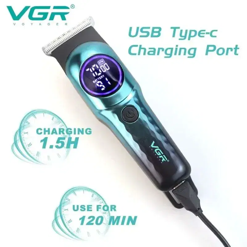 VGR V-966 Professional Hair Trimmer with LED Display Trimmer