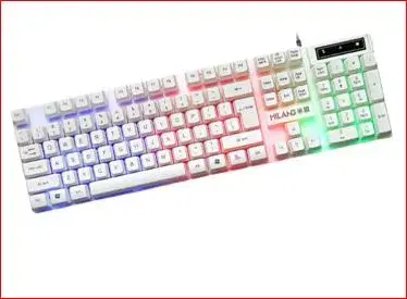MILANG K6 Professional Polychromatic RGB Rainbow Backlit Gaming Waterproof Mech Feel Keyboard