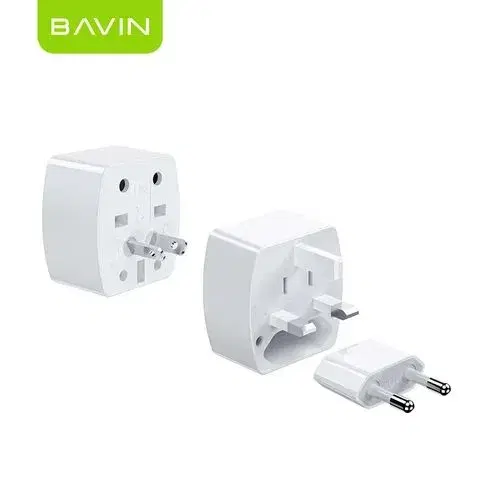 BAVIN PC2103A Universal Travel Plug Adapter Compatible w/ EU UK US AU Sockets for Worldwide Use