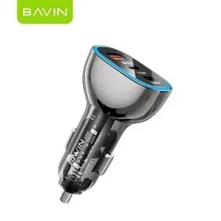 BAVIN PC978 68W PD Fast Charging USB-C Car Charger w/ 2x Type-C Port 25W / 1x USB Port 18W QC 3.0 Color