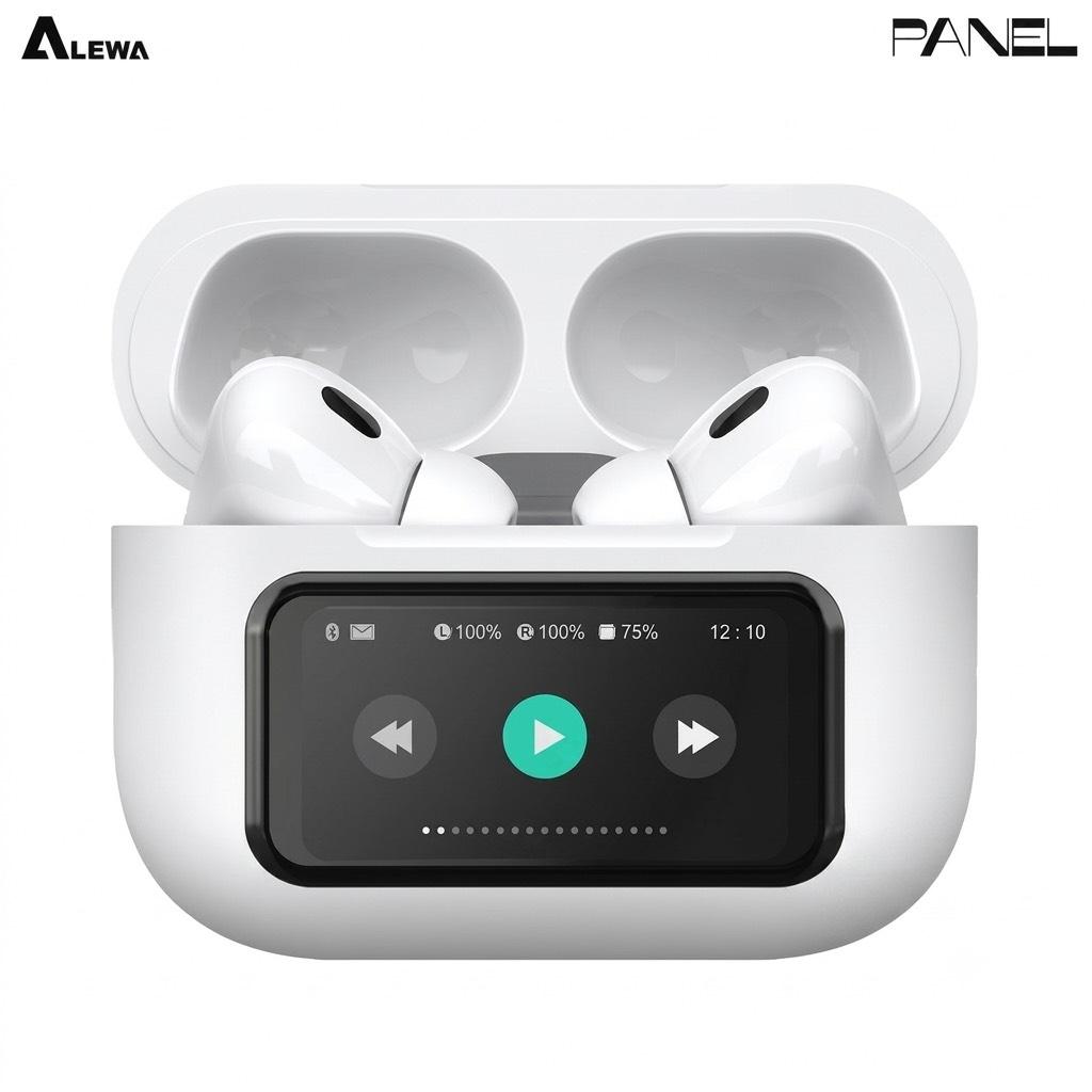 Alewa Panel Earbuds ANC & Display Controls & Free Cover