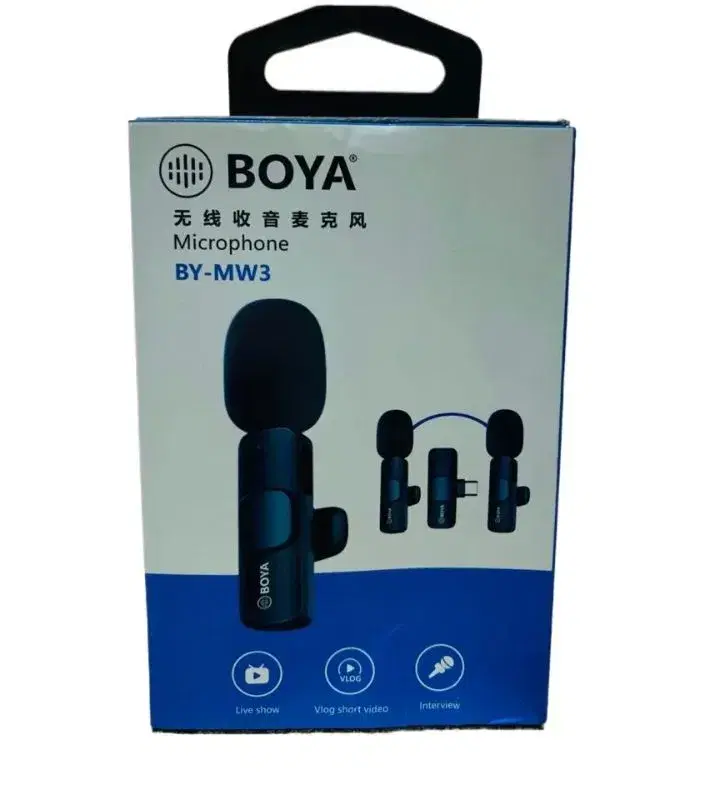 BY-MW3 Wireless Dual And Single Microphone With Type C And iPh Connector