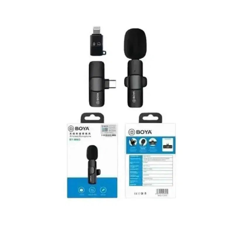 BY-MW3 Wireless Dual And Single Microphone With Type C And iPh Connector