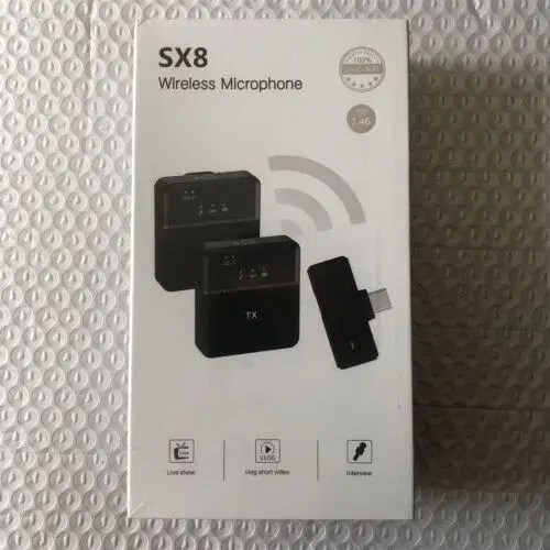 SX8 Wireless microphone| 360° Noise Cancellation Lapel Collar mic| Plug & Play 20m Long Range wireless mic for singing, youtubers, Recording Live ..