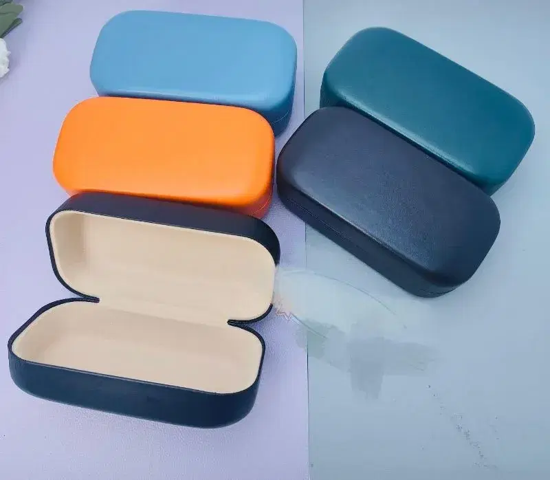molshine Hard Shell Leather Sunglasses Case,Classic Large ...