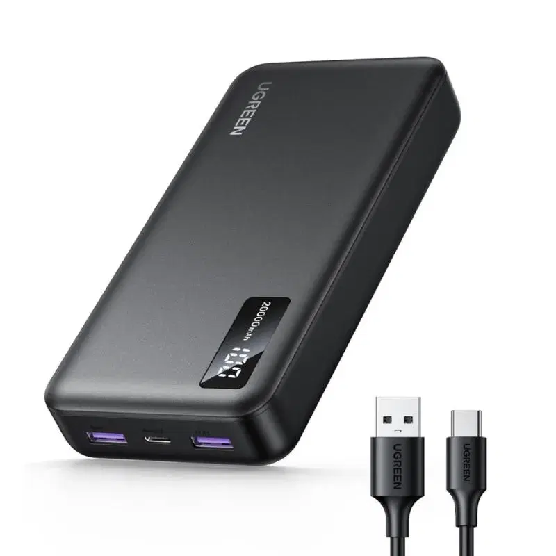 UGREEN Nexode 20000mAh Power Bank Fast Charging, PD 20W & QC 22.5W 3-Port Mobile Phone Portable Charger, USB C Battery Pack Compatible with iPhone