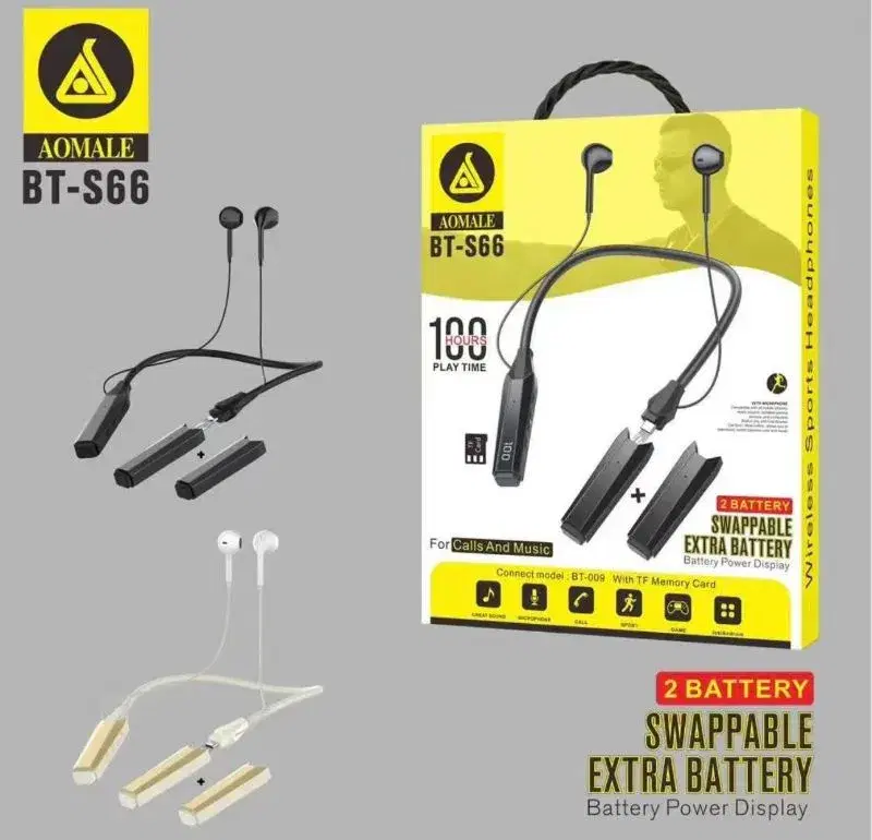BT-S66 Sport Wireless Music 100hrs Continue Playing Times ..