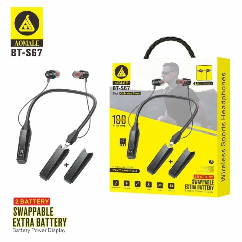 BT-S67 500mAh Double Battery Sport Wireless Music ...
