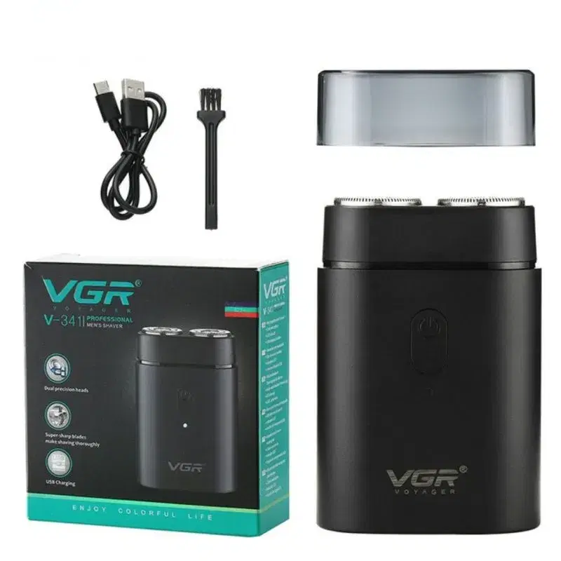 VGR V-341 Electric Shaver For Men Electric Razor Portable Waterproof Reciprocating Beard Trimmer Shaving Machine