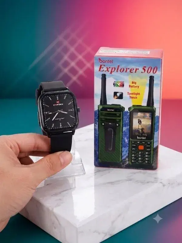 Mobile & Watch Combo Bontel Explorer 500 mobile & ladies Watch Combo