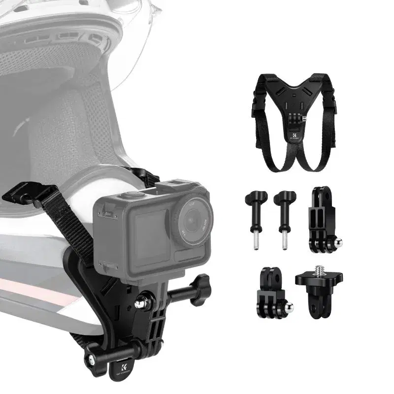K&F Concept Sports Camera Helmet Chin Mount With 1/4 Turn Adapter